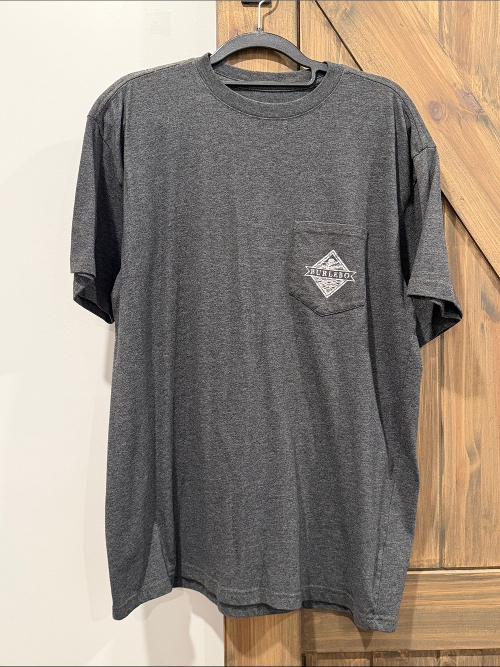 BURLEBO Charcoal Short-Sleeve Pocket Tee